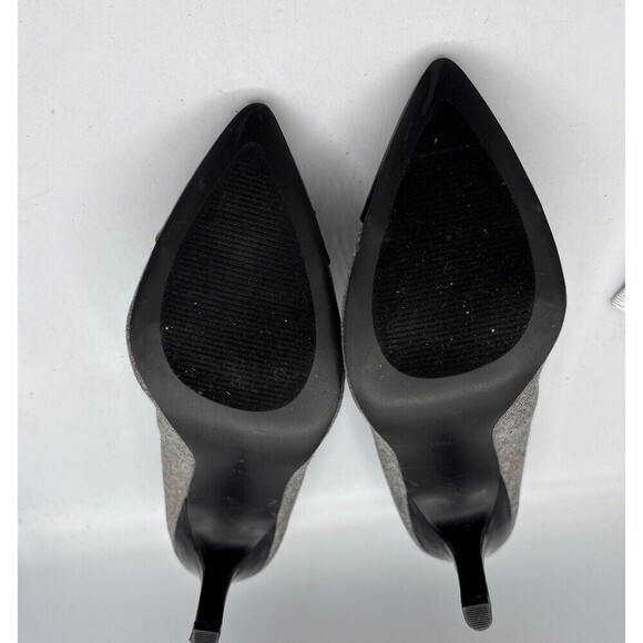 Nine West Gimmelo Heels 10 Tweed Black Patent Stiletto Pointed Toe Dressy - Picture 7 of 12